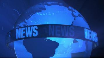 3D World News Background Loop video