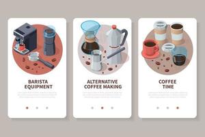 Coffee Barista Vertical Banners vector