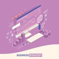 Business Strategy Isometric Concept