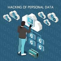 Hacking Personal Data Composition vector