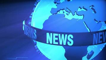 Ciclo di sfondo di notizie dal mondo 3D video