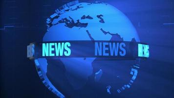 3D World News Background Loop video