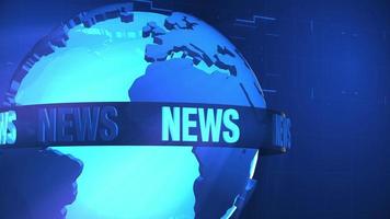 3D World News Background Loop video