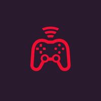 gamepad, wireless game controller icon vector