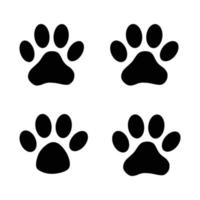 Dog and cat paw prints collection vector