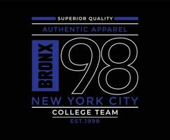 Bronx New York City Typography Vector T-shirt Graphics