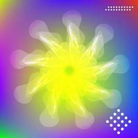 Abstract bright blurry shape,  snowflake and aurora. vector