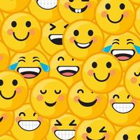 emoticonos sonriendo patrón vector