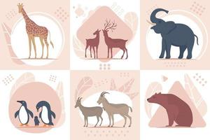 Wild Animals Design Concept vector