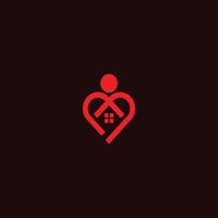logotipo de la casa del amor vector