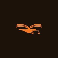 libro, pájaro, logotipo vector