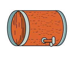 wooden barrel beer vector