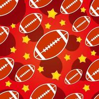 American football patterns seamless with red brown vector