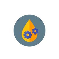 lubricant, oil drop, vector flat icon