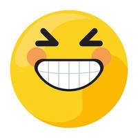 yellow happy emoji smiling vector