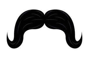 hipster mustache silhouette vector