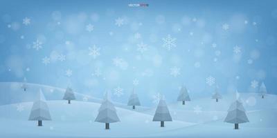 Christmas background of winter elegant. Seasonal cool light blurred bokeh background. Vector. vector