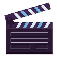 clapper board cinema icon vector