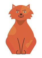 orange cat mascot vector