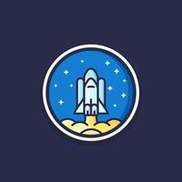 space shuttle icon vector