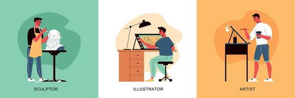 Illustrating Artists Design Concept vector