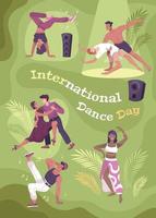 International Dance Day Card vector