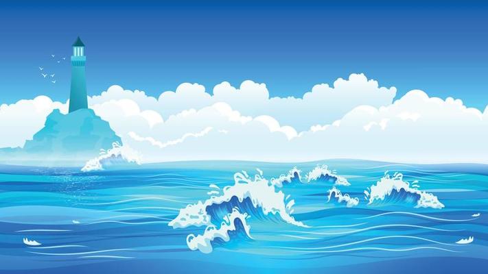 Sea Flat Background