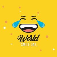 world smile day emoticon vector