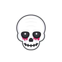 scary skull on white vector