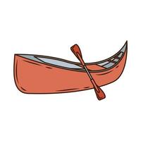canoe camping isolated style icon vector