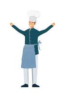 hombre chef profesiones avatar personaje vector