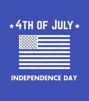 4th of july, Independence Day patriotic poster with american flag vector