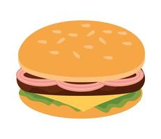 hamburger fast food vector