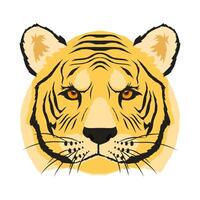 wild tiger animal head fauna character vector