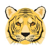 tigre salvaje animal cabeza fauna personaje vector