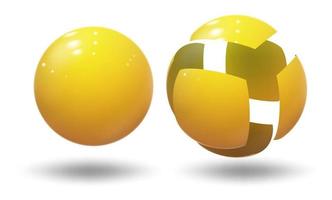 High tech sphere, ball. Industrial bubble. vector