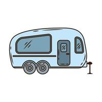 trailer camper house isolated style icon vector