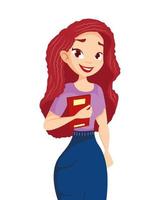 young business woman diversity character vector