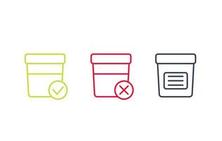 urine test, line icons vector