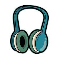 headset patch retro style vector