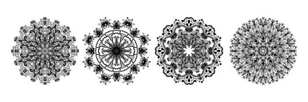 Mandala soul coloring page set vector