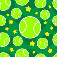 Tennis ball pattern seamless with green vector