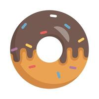 delicious sweet chocolate donut isolated icon vector