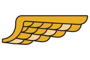 golden wing emblem vector