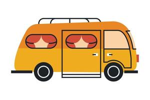 orange recreational vehicle van