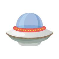 ufo flying space isolated style icon vector