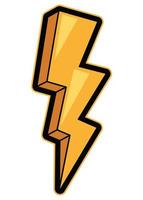 thunder patch retro style vector