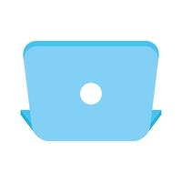 laptop computer portable device back vector