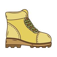 camping boot line and fill style icon vector