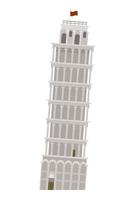 edificio torre de pisa vector